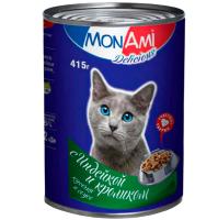 Кошки МонАми 415г индейка/кролик соус ж/б 12шт/2200 ЧЗ Кошки МонАми 415г индейка/кролик соус ж/б 12шт/2200 ЧЗ
