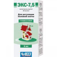 РЕЦЕПТ Секс ЭКС-7,5 5мл контрац. д/кошек и собак/8шт/80шт/АВ1056/ВЗ