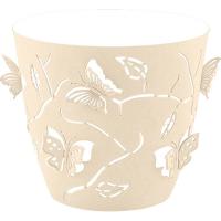 Кашпо Бабочки 175мм 2,5л молочный туман с вставкой РТ4013 /24шт/ ПТ