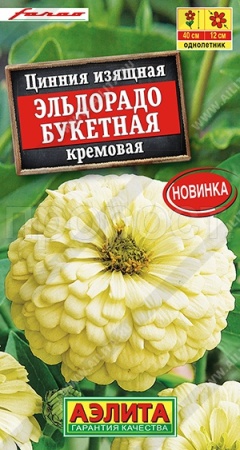 Аэлита Цинния Эльдорадо кремовая 12шт 