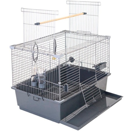 Клетка д/птиц ГОВОРУН-1 60*40**41см разборная серая/4705сер-хром/Дарэлл