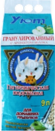 Опилки Барсик Уют гранулированный с ароматом яблока 9л/3шт/92109