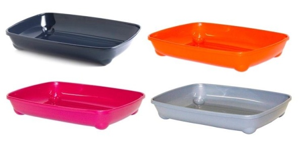 Туалет д/кошек Zoo-M глубокий средний под наполнитель 43*30*10см серый