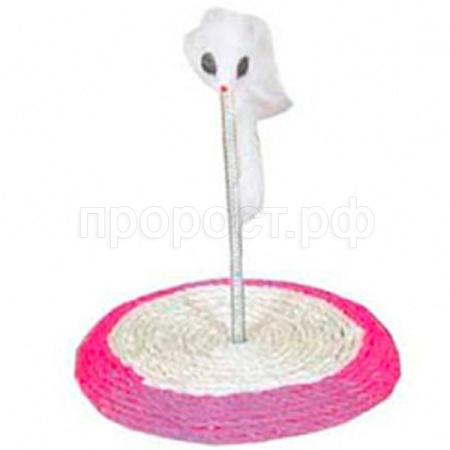 Игрушка к Мышь на пружине  подставка сизалев ТМ-2058/Вестерн Игрушка к Мышь на пружине  подставка сизалев ТМ-2058/Вестерн