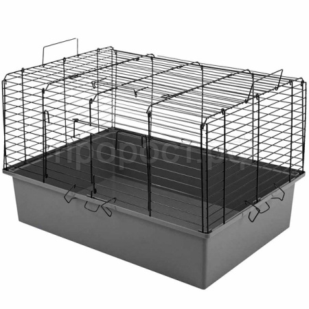 Клетка д/круп. грыз Дарэлл КРОЛИК 60 №2 складная 58*40*32,5см сер/черн/41612/Дарэлл
