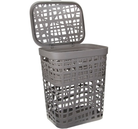 Корзина д/белья 55л ХАОС белый М2619 /5шт/М-пласт
