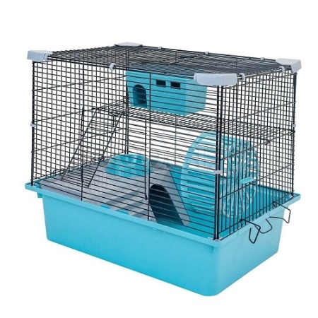 Клетка д/грыз ЭКО 2-х эт РИККИ 42*30*40см разборная бирюза/43102/Дарэлл