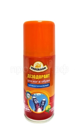 PREGRADA Аэрозоль дезодорант для ног+обуви сухое распыление "Мохито" 12часов