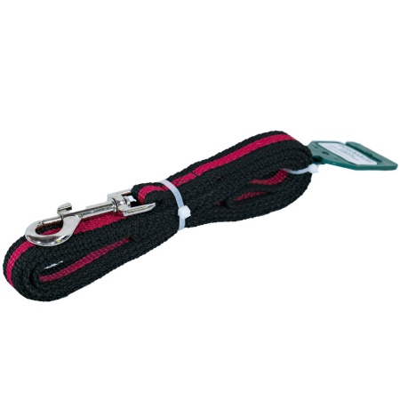 Поводок капрон 20мм*1,5м черный с красной полосой  DONBARON Поводок капрон 20мм*1,5м черный с красной полосой  DONBARON