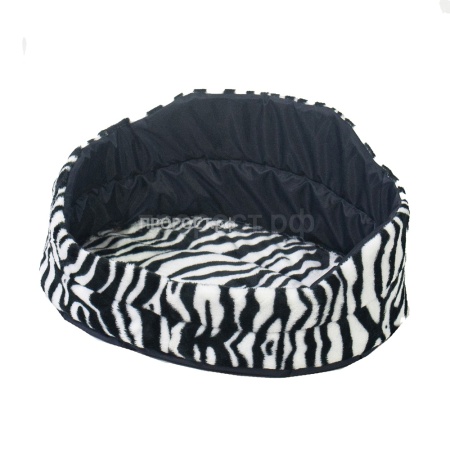 Лежанка овальная стеганая поролоновая  принт САФАРИ ЗЕБРА 42*34*18см/DONBARON Лежанка овальная стеганая поролоновая  принт САФАРИ ЗЕБРА 42*34*18см/DONBARON