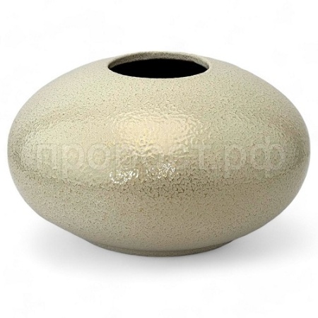 Ваза Эллипс глянец бел/зол d18h10см  V52/728329