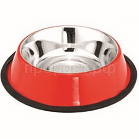 Миска метал на резине 0,2л красная/Р454/ЗР Миска метал на резине 0,2л красная/Р454/ЗР