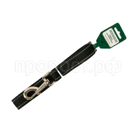 Поводок капрон 25мм*1,5м черный со светоотражающими полосами DONBARON Поводок капрон 25мм*1,5м черный со светоотражающими полосами DONBARON