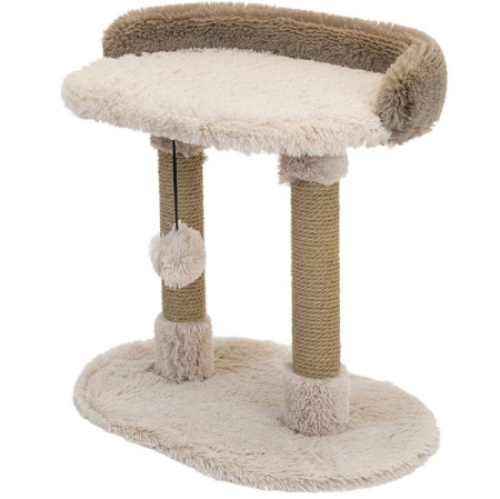 Когтеточка Лежанка ПУХ-2 столбик джут,пушистый мех 55*36*47см/84054 коричневая/Дарэленд Когтеточка Лежанка ПУХ-2 столбик джут,пушистый мех 55*36*47см/84054 коричневая/Дарэленд