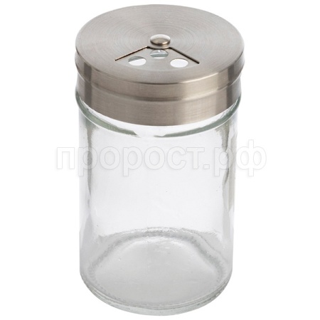 Солонка/перечница SPEZIA 90мл стеклянная с нерж. крышкой 009365 /шт/Mallony
