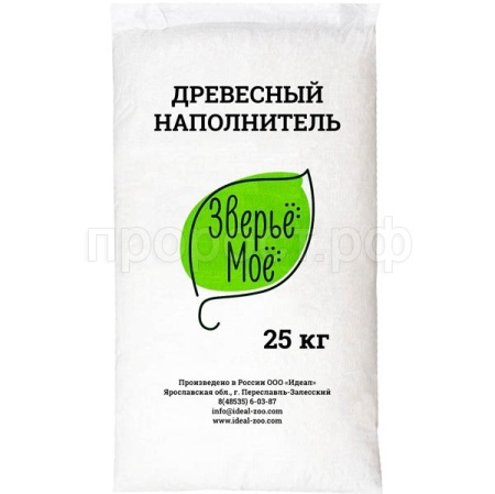 Наполнитель зверье мое 25кг (л) древ. мел.гран/ Наполнитель зверье мое 25кг (л) древ. мел.гран/