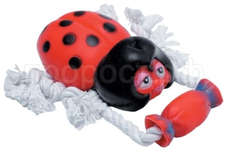 Игрушка для собак Аппорт веревочный Божья коровка с ручкой д/средних пород/ISJ8015/2755 Игрушка для собак Аппорт веревочный Божья коровка с ручкой д/средних пород/ISJ8015/2755