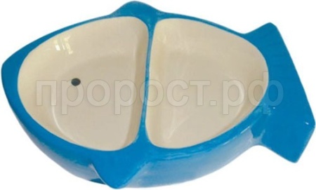 Миска керамика двойная в форме рыбы 17*13,5*4см/МКР898 Миска керамика двойная в форме рыбы 17*13,5*4см/МКР898