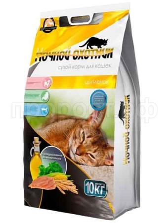 Корм для кошек Ночной охотник 10к цыпленок Корм для кошек Ночной охотник 10к цыпленок