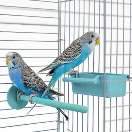 Клетка д/птиц ЛОРА-3 ECO 58*40*126см (укомплект) 3 секции бирюзовая/4612/Дарэлл
