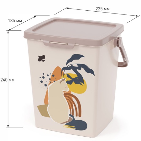 Контейнер д/корма Cats 5,5л с замком/12шт/М8805 Контейнер д/корма Cats 5,5л с замком/12шт/М8805