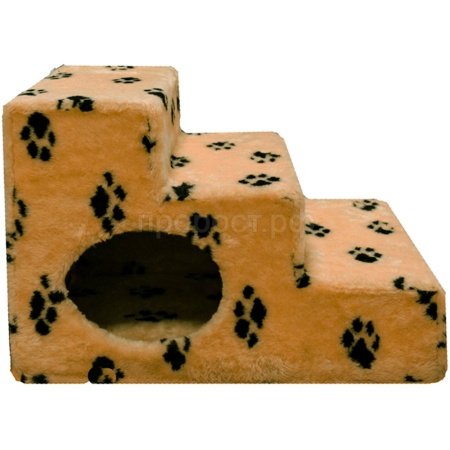 Лестница домик для животных мех лапы на коричневом 39*55*37Н DONBARON Лестница домик для животных мех лапы на коричневом 39*55*37Н DONBARON