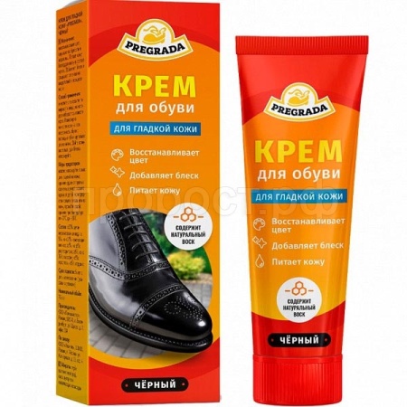 PREGRADA Крем ТУБА с губкой 75мл (ЧЕРНЫЙ) PREGRADA Крем ТУБА с губкой 75мл (ЧЕРНЫЙ)