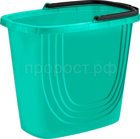 Ведро 10л Spin&Clean Disco прямоугольное аквамарин SC1117 /10шт/ПР