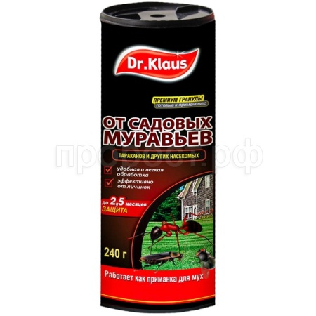 Приманка Dr.Klaus гранулы от муравьев, тараканов и других насекомых 240гр 