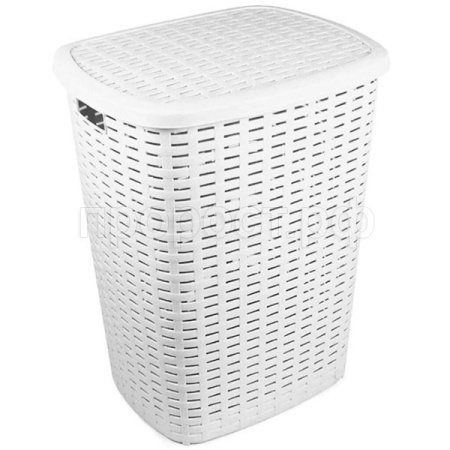 Корзина д/белья 50л 35*43*53см бежевый /36920/VERDE