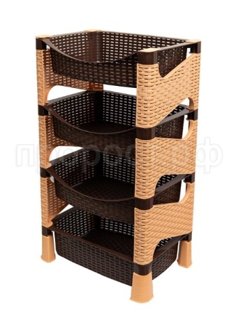 Полка хозяйственная Плетенка шоколадно-бежевый/16029 