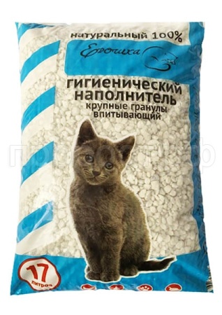 Наполнитель Ерошка впитывающий крупная гранула 17л 10кг Наполнитель Ерошка впитывающий крупная гранула 17л 10кг