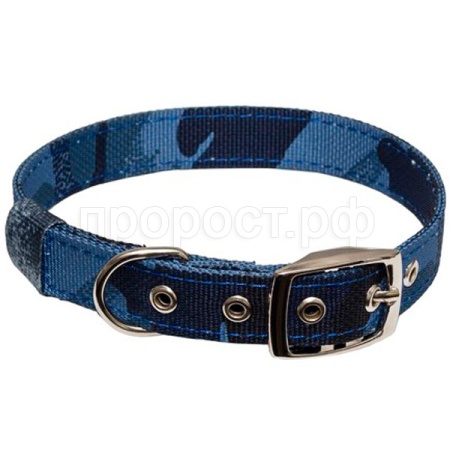 Ошейник капрон 30мм"Камуфляж"47-57см синий/20130003-06/Каскад Ошейник капрон 30мм"Камуфляж"47-57см синий/20130003-06/Каскад