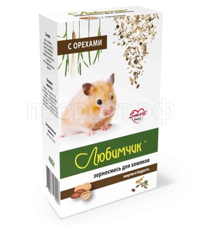 Корм для хомяков с орехами Любимчик 400г