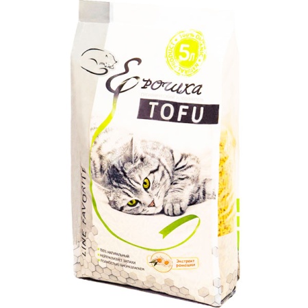 Наполнитель Ерошка Тофу Экстракт ромашки 5л Наполнитель Ерошка Тофу Экстракт ромашки 5л