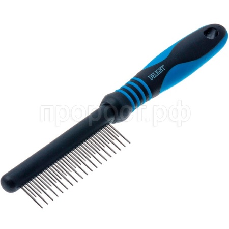 Расчёска DeLIGHT с кольцами разнозубая 18/19 зубьев 12/20 мм 348LS/12/Пет Лайн