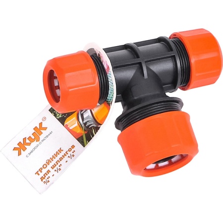 Полив Тройник цанговый Жук 1/2"-1/2"-3/4" 4046-00 /25/200шт/Цикл