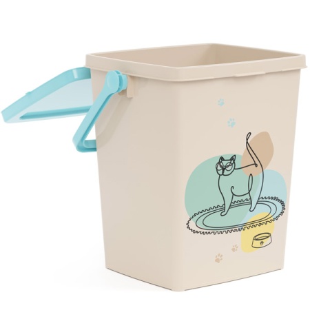 Контейнер д/корма Мур-мяу 5,5л с замком/12шт/М8623 Контейнер д/корма Мур-мяу 5,5л с замком/12шт/М8623