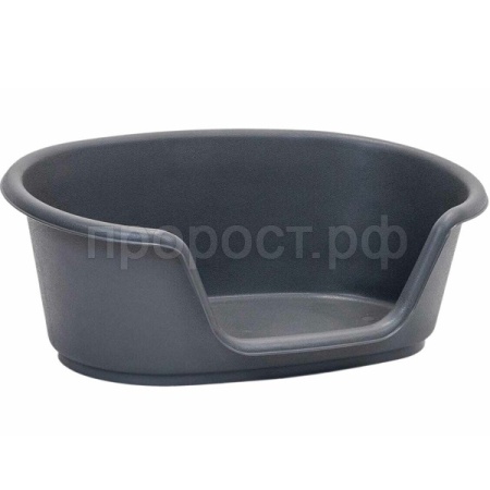 Лежанка РЕЛАКС овальная пластиковая 52*34*h20см серый/4001сер/Дарэлл