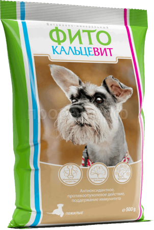Витамины для пожилых собак Фитокальцевит 500гр Витамины для пожилых собак Фитокальцевит 500гр