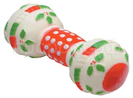 Игрушка для собак Гантель виниловая с рисунком 13см/С2700 Игрушка для собак Гантель виниловая с рисунком 13см/С2700