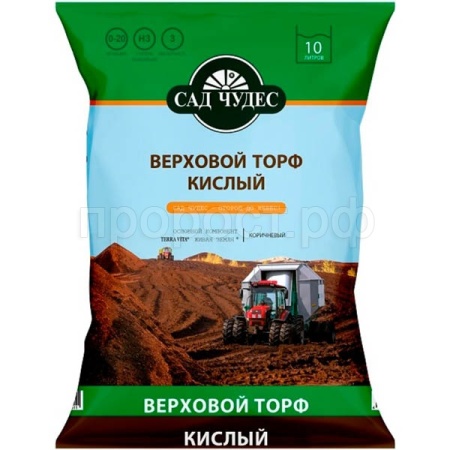 Торф верховой кислый 10л Сад Чудес Торф верховой кислый 10л Сад Чудес