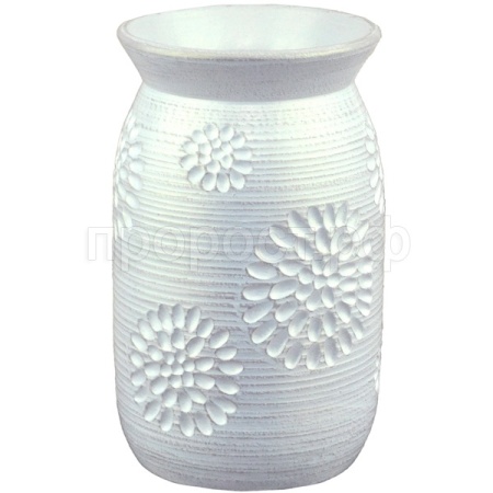 Ваза Астра белая флора h22см 24-523/663613  