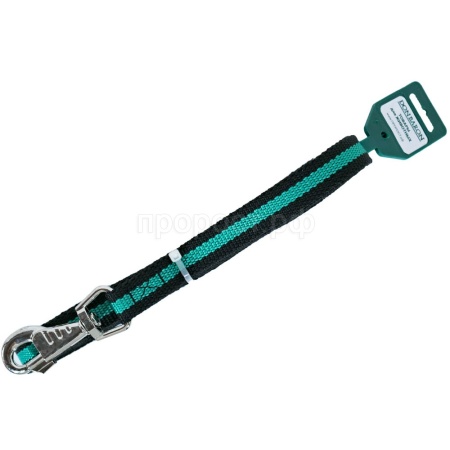 Поводок капрон 20мм*7м черный с зелёной полосой  DONBARON Поводок капрон 20мм*7м черный с зелёной полосой  DONBARON