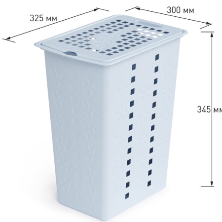 Корзина д/белья 30л Виолетта голубой М2444 /6шт/ Альтерн 