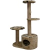 Когтеточка домик с 2-умя полками и домиком круглая мех джут корич с игрушкой 112*66*38см/DONBARON Когтеточка домик с 2-умя полками и домиком круглая мех джут корич с игрушкой 112*66*38см/DONBARON