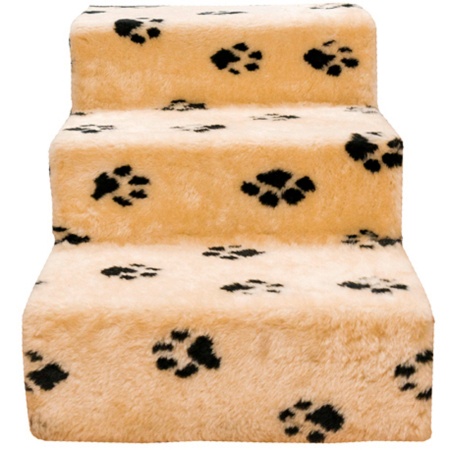 Лестница домик для животных мех лапы на бежевом 39*55*37Н DONBARON Лестница домик для животных мех лапы на бежевом 39*55*37Н DONBARON