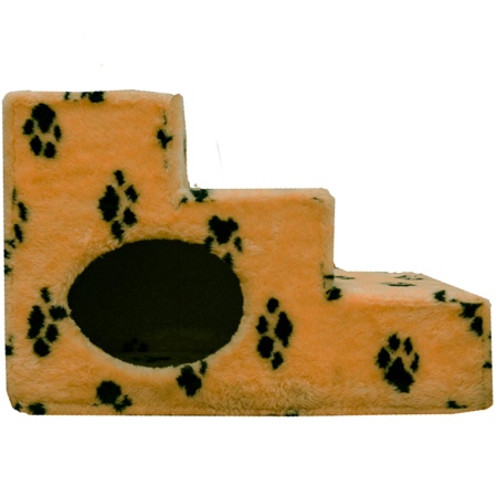 Лестница домик для животных мех лапы на коричневом 39*55*37Н DONBARON Лестница домик для животных мех лапы на коричневом 39*55*37Н DONBARON