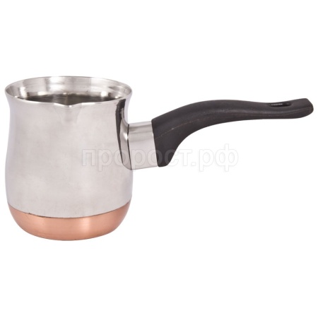 Кофеварка (турка) 350мл стальная с медным дном