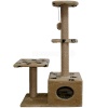 Когтеточка домик с 2-умя полками и домиком квадратная мех джут корич с игрушкой 114*66*38см/DONBARON Когтеточка домик с 2-умя полками и домиком квадратная мех джут корич с игрушкой 114*66*38см/DONBARON